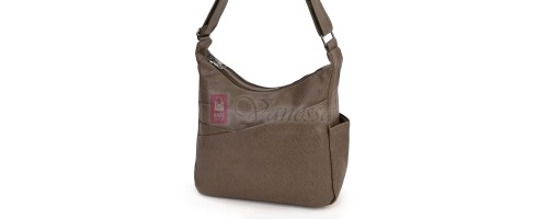 Дамска ежедневна чанта от висококачествена екологична кожа в кафяв цвят Код: 9066